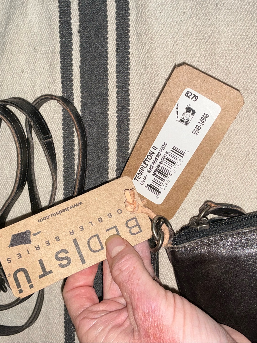 Nwt Bed Stu Templeton Black Indie Red Rustic Crossbody Bag Wristlet Wallet 189 — image 5 of 8